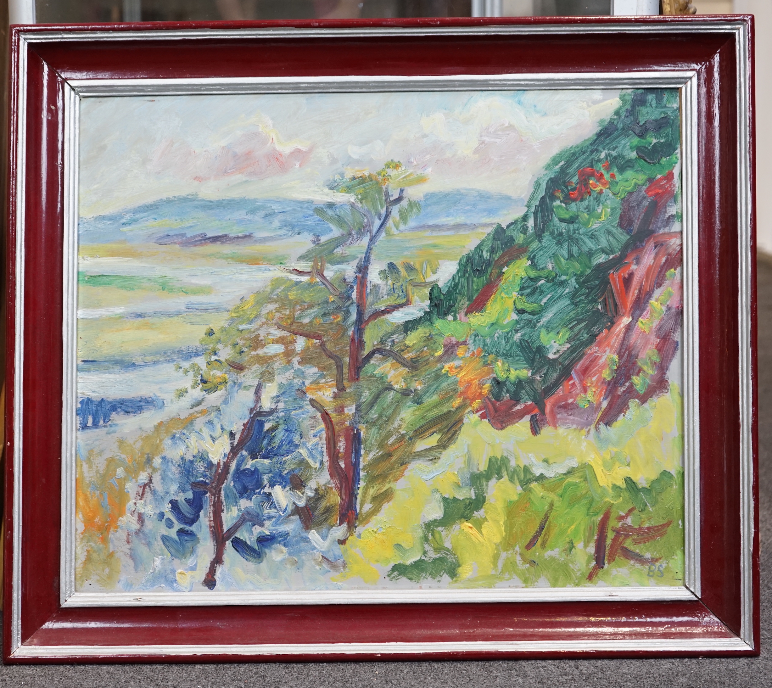 Birger Simonsson (Swedish, 1883-1938), Landscape, oil on board, 45 x 55cm
